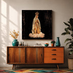 Our Lady of Fatima Wall Art Marian Apparition Framed Canvas Portugal Catholic Home Decor