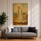Our Lady Fatima Wall Art Virgin Mary Framed Canvas Catholic Sacred Religious Home Decor