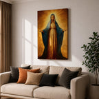 Virgin Mary Wall Art Our Lady Grace Framed Canvas Catholic Sacred Christian Home Decor