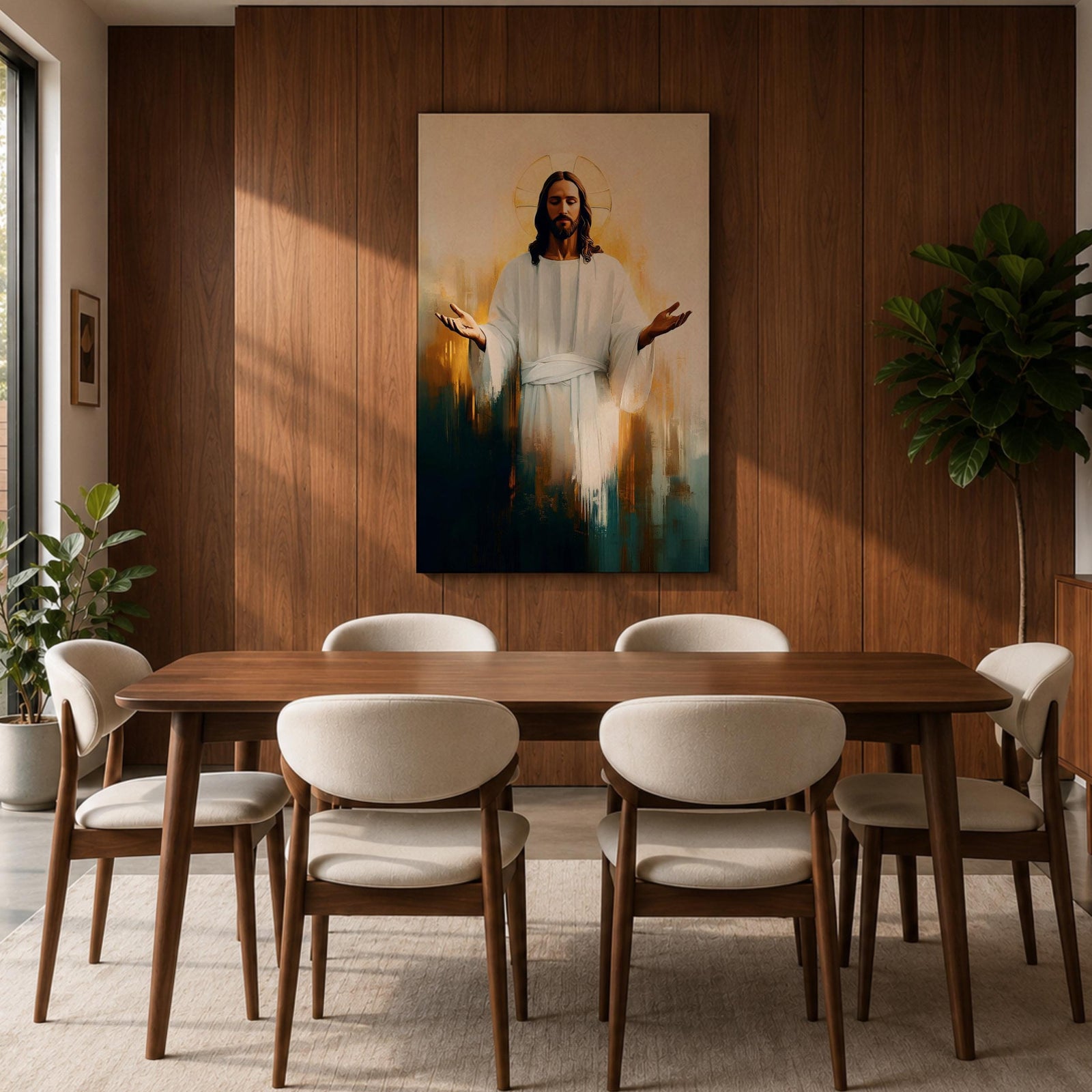 Jesus Wall Art Christ Redeemer Framed Canvas Christian Sacred Biblical Religious Home Decor