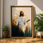 Jesus Wall Art Christ Redeemer Framed Canvas Christian Sacred Biblical Religious Home Decor
