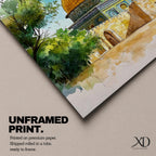 Dome of the Rock Wall Art Temple Mount Framed Canvas Qubbat al-Sakhrah Islamic Decor