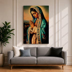 Virgin Mary Wall Art Our Lady Guadalupe Framed Canvas Catholic Sacred Religious Home Decor