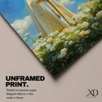 Our Lady of Fatima Wall Art Floral Altar Framed Canvas Madonna Catholic Christian Decor