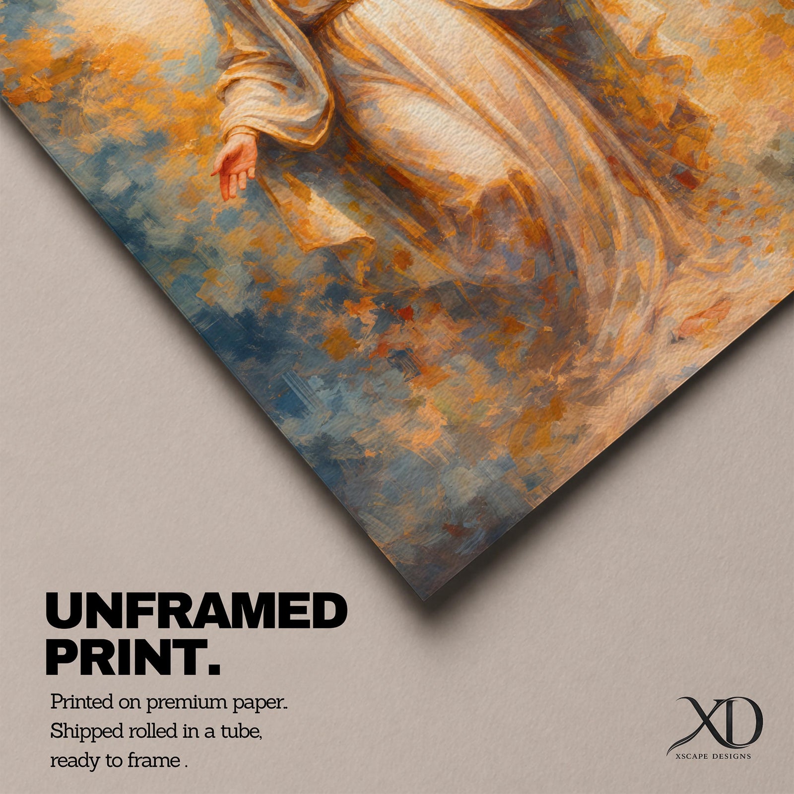 Virgin Mary Wall Art Blessed Mother Framed Canvas Heavenly Catholic Christian Spiritual Decor