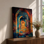 Islamic Arch Wall Art Mosque Corridor Framed Canvas Moroccan Archway Middle Eastern Islamic Decor