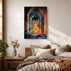 Islamic Arch Wall Art Mosque Corridor Framed Canvas Moroccan Archway Middle Eastern Islamic Decor