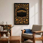 Kaaba Wall Art Gold Embroidery Framed Canvas Masjid Haram Mecca Textile Islamic Home Decor