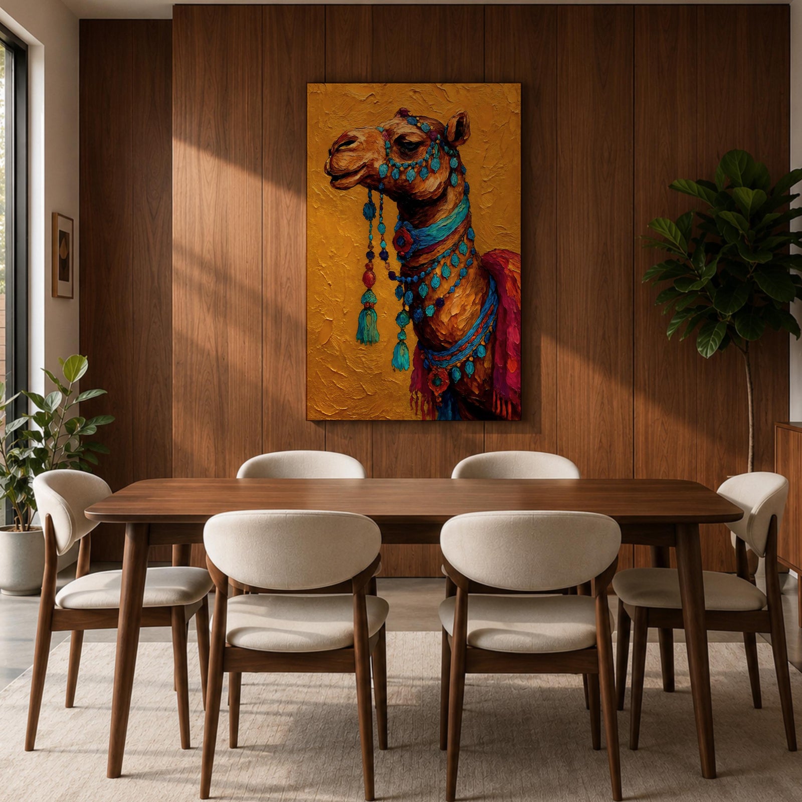 Camel Moroccan Wall Art Arabian Desert Dromedary Cultural Travel Gift Living Room Home Decor