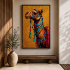 Camel Moroccan Wall Art Arabian Desert Dromedary Cultural Travel Gift Living Room Home Decor