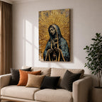 Our Lady of Guadalupe Wall Art Prayer Framed Canvas Virgen del Tepeyac Catholic Decor