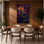 Bird of Paradise Wall Art Garden Bloom Framed Canvas Strelitzia Abstract Tropical Home Decor