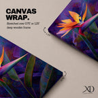 Bird of Paradise Wall Art Garden Bloom Framed Canvas Strelitzia Abstract Tropical Home Decor