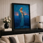 Virgin Mary Wall Art Prayer Pose Framed Canvas Madonna Christian Catholic Wall Decor