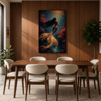 Mermaid Wall Art Golden Scales Framed Canvas Coral Reef Siren Underwater Fantasy Coastal Decor