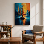 Scales of Justice Wall Art Balanced Scale Canvas Libra Symbol Modern Law Office Decor