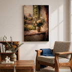 Masjid Al Aqsa Wall Art Floral Window Framed Canvas Jerusalem Mosque Middle Eastern Decor