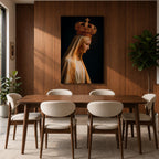 Virgin Mary Crowned Wall Art Queen of Heaven Madonna Canvas Catholic Gold Religious Decor