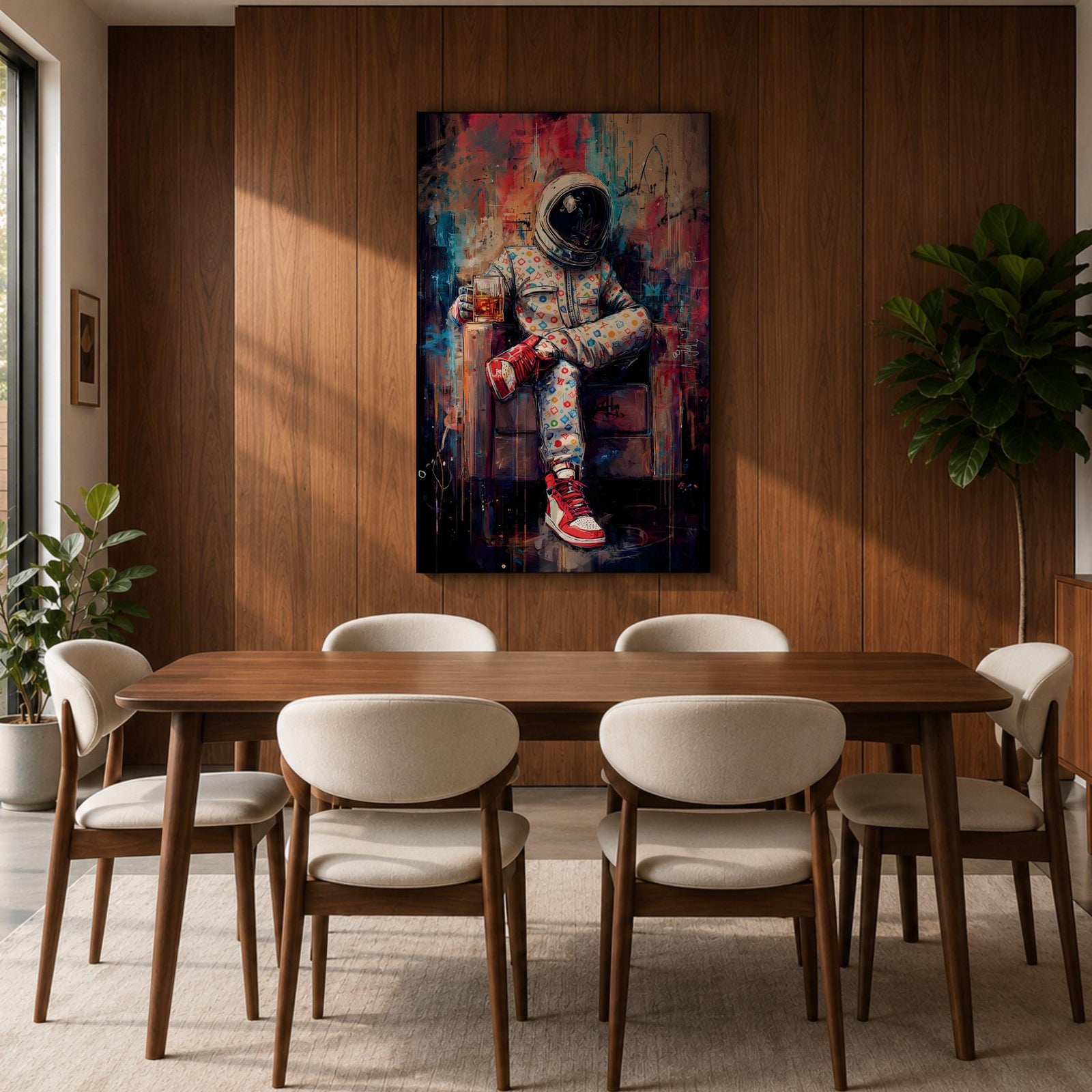 Astronaut Wall Art Street Style Space Painting Hypebeast Canvas Urban Graffiti Decor Sneaker Art