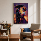 Day of the Dead Wall Art Romantic Dia de los Muertos Canvas Mexican Decor