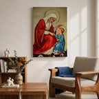 Virgin Mary and Child Wall Art Blessing Framed Canvas Madonna Christian Holy Family Decor