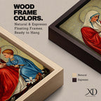 Virgin Mary and Child Wall Art Blessing Framed Canvas Madonna Christian Holy Family Decor