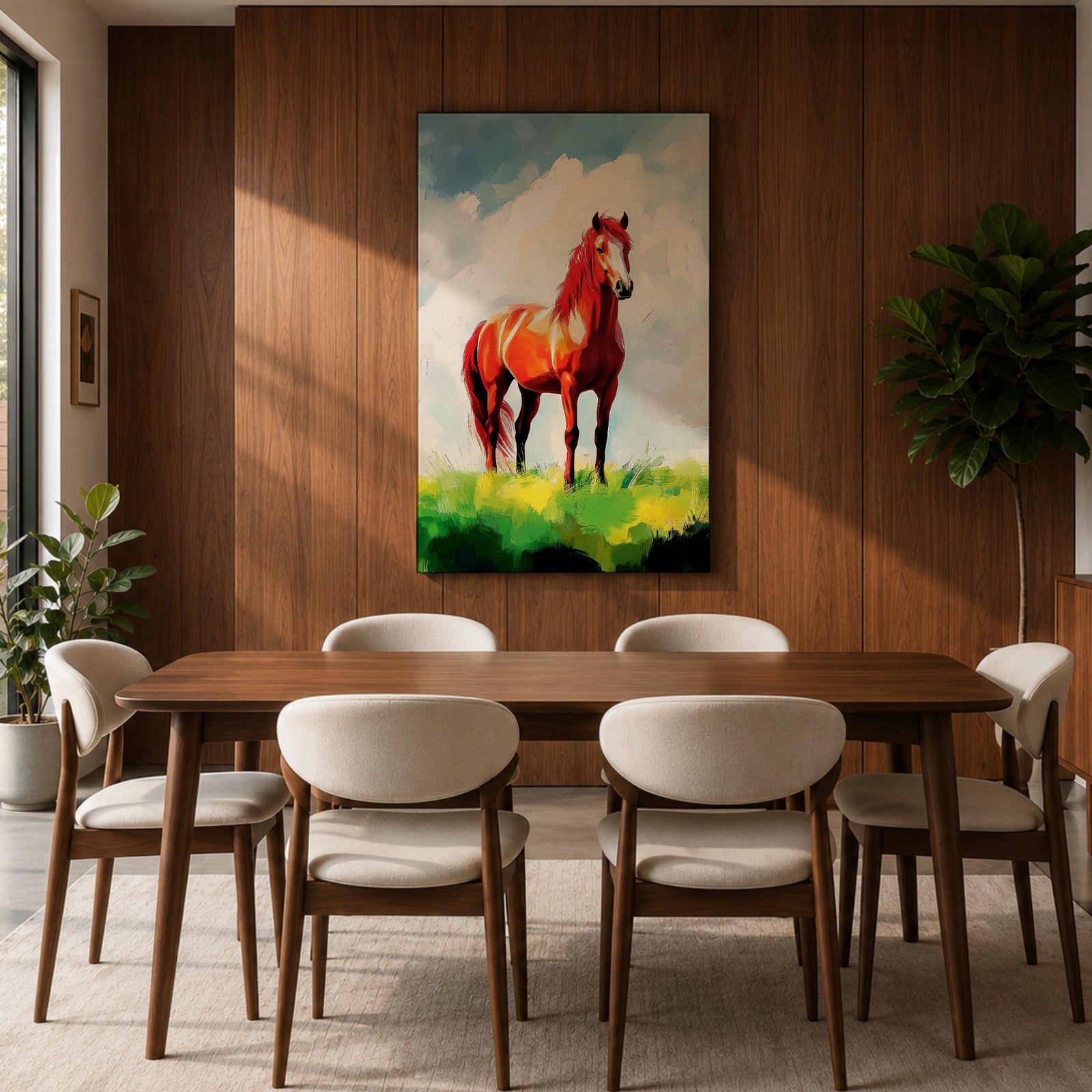 Horse Wildlife Wall Art Farm Horse Nature Rustic Ranch Gift Living Room Home Decor