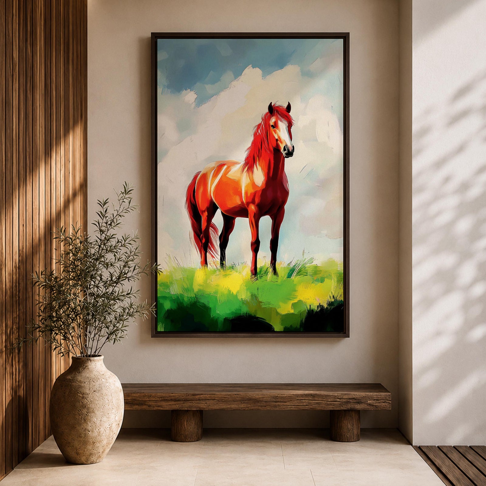 Horse Wildlife Wall Art Farm Horse Nature Rustic Ranch Gift Living Room Home Decor