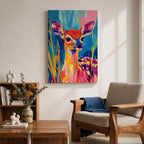 Baby Deer Wildlife Wall Art Fawn Abstract Nature Animal Forest Gift Nursery Home Decor