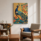 Peacock Bird Wall Art Peafowl Nature Floral Garden Wildlife Gift Living Room Home Decor