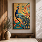 Peacock Bird Wall Art Peafowl Nature Floral Garden Wildlife Gift Living Room Home Decor