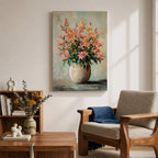 Azalea Bouquet Wall Art Flower Vase Framed Canvas Botanical Farmhouse Rustic Bloom Home Decor