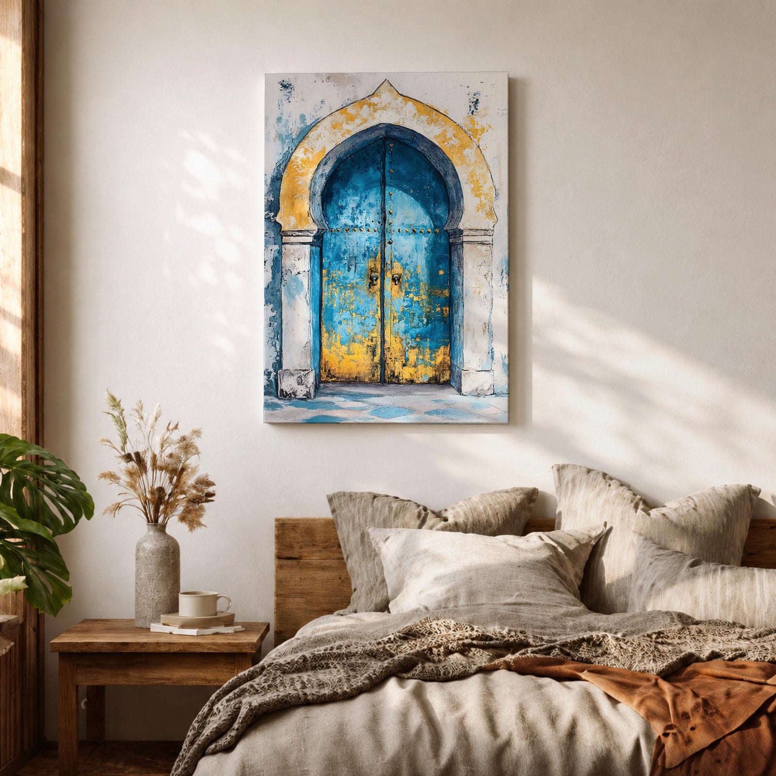 Moroccan Door Architectural Wall Art Arched Portal Cultural Travel Gift Living Room Home Decor