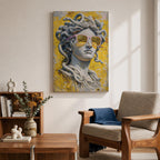 Medusa Wall Art Greek Mythology Framed Canvas Statue Sunglasses Modern Pop Art Decor