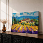 Vineyard Landscape Wall Art Tuscan Vineyard Framed Canvas Mediterranean Countryside Rustic Home Decor