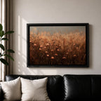 Meadow Flower Wall Art Prairie Bloom Framed Canvas Wildflower Impasto Rustic Home Decor