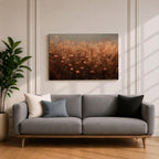 Meadow Flower Wall Art Prairie Bloom Framed Canvas Wildflower Impasto Rustic Home Decor