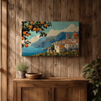 Amalfi Coast Wall Art Amalfi Lemon Framed Canvas Italian Citrus Living Room Decor