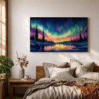 Northern Lights Wall Art Aurora Borealis Framed Canvas Arctic Night Landscape Gift Home Decor