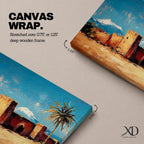 Desert Village Wall Art Kasbah Framed Canvas Moroccan Desert Atlas Rustic Home Decor