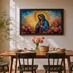 Our Lady of Guadalupe Wall Art La Morenita Framed Canvas Mexican Catholic Home Decor