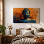 Buddha Wall Art Shakyamuni Framed Canvas Buddhist Meditation Zen Spiritual Bedroom Decor