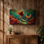 Mermaid Wall Art Sea Maiden Framed Canvas Ocean Fantasy Mythology Boho Home Decor