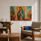 Our Lady of Guadalupe Wall Art Radiant Halo Framed Canvas La Guadalupana Catholic Decor