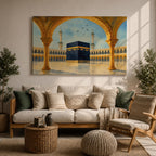 Kaaba Wall Art Arch View Framed Canvas Masjid Al Haram Mecca Hajj Islamic Decor