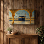 Kaaba Wall Art Arch View Framed Canvas Masjid Al Haram Mecca Hajj Islamic Decor