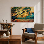 Oak Tree Wall Art Quercus Framed Canvas Landscape Sunset Rustic Farmhouse Home Decor