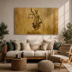Lady Justice Wall Art La Justicia Framed Canvas Courtroom Lawyer Attorney Legal Home Decor