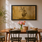Lady Justice Wall Art La Justicia Framed Canvas Courtroom Lawyer Attorney Legal Home Decor