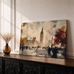 Big Ben Wall Art Elizabeth Tower Framed Canvas Westminster London Watercolor City Home Decor